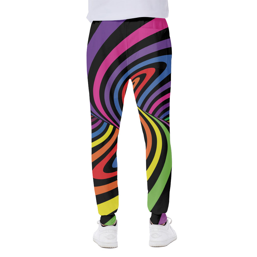 Rainbow Torus Psychedelic Print Scuba Joggers