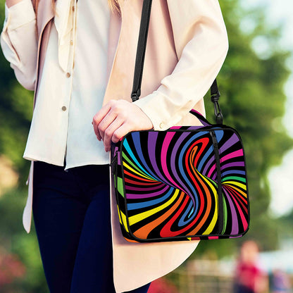 Rainbow Torus Psychedelic Print Shoulder Strap Bible Bag