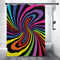 Rainbow Torus Psychedelic Print Shower Curtain