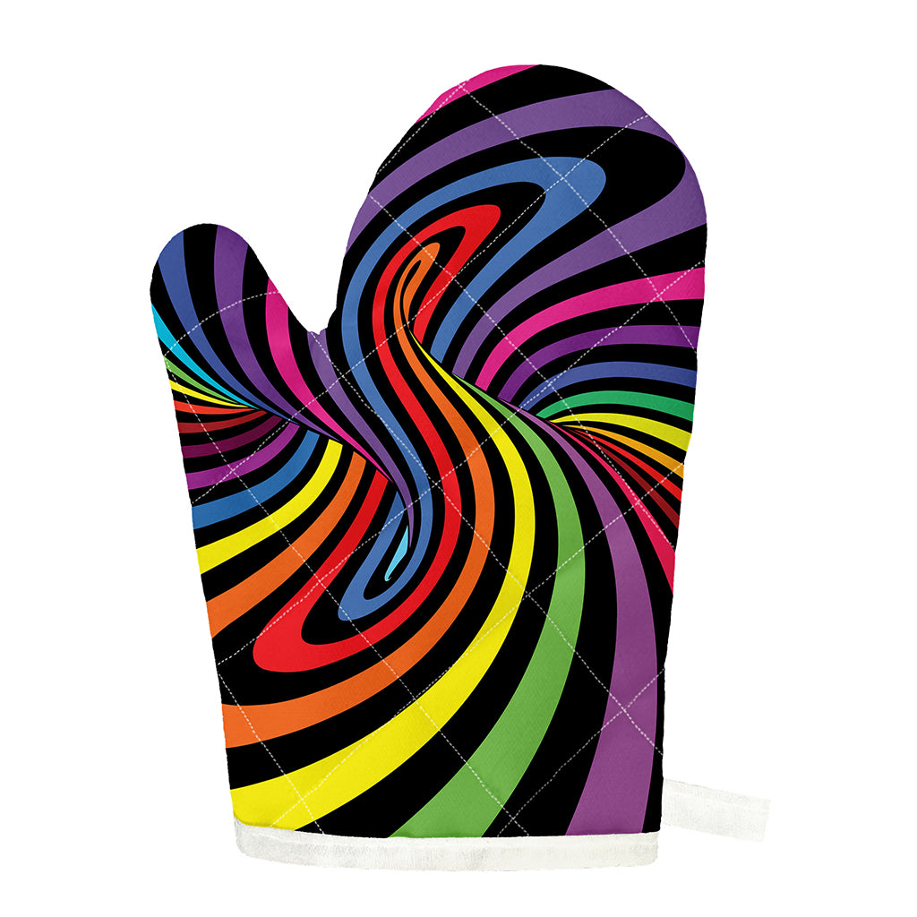 Rainbow Torus Psychedelic Print Single Oven Mitt