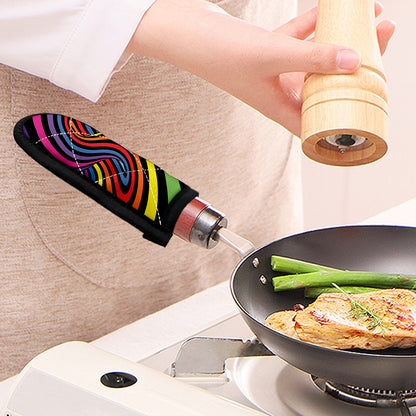 Rainbow Torus Psychedelic Print Skillet Handle Cover