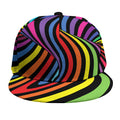 Rainbow Torus Psychedelic Print Snapback Cap