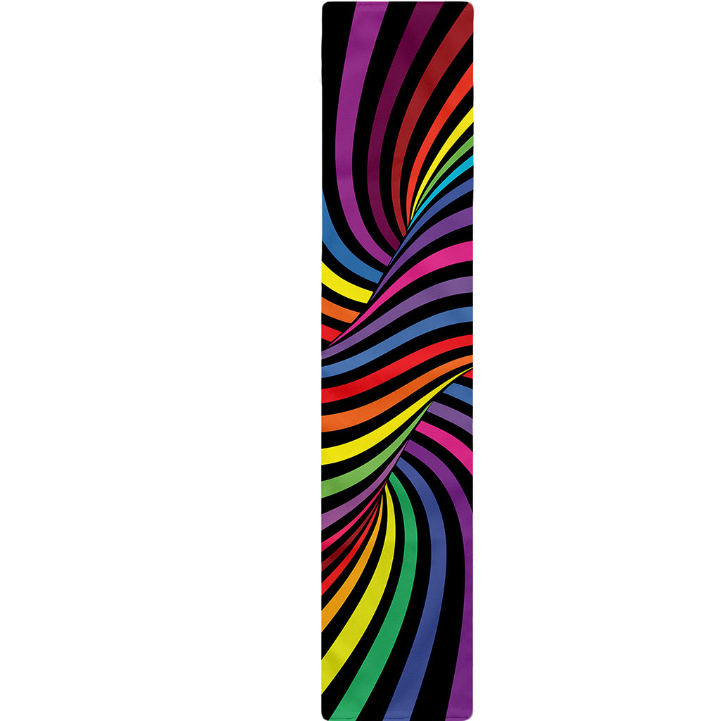 Rainbow Torus Psychedelic Print Table Runner