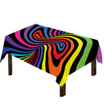 Rainbow Torus Psychedelic Print Tablecloth