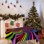 Rainbow Torus Psychedelic Print Tablecloth