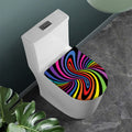 Rainbow Torus Psychedelic Print Toilet Lid Cover