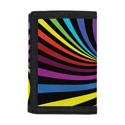 Rainbow Torus Psychedelic Print Trifold Wallet