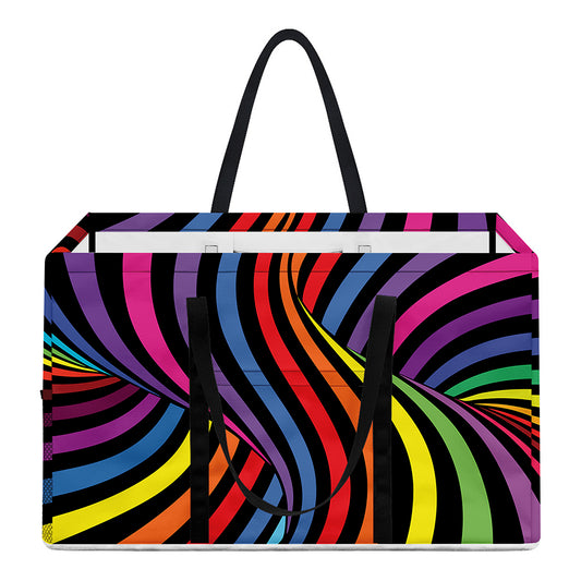 Rainbow Torus Psychedelic Print Utility Tote Bag