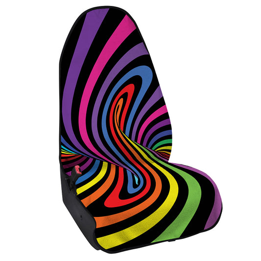 Rainbow Torus Psychedelic Print Waterproof Car Seat Cover