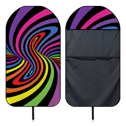 Rainbow Torus Psychedelic Print Waterproof Car Seat Cover
