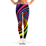Rainbow Torus Psychedelic Print Women's Leggings