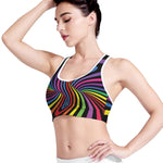 Rainbow Torus Psychedelic Print Women's Sports Bra