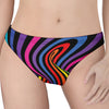 Rainbow Torus Psychedelic Print Women's Thong