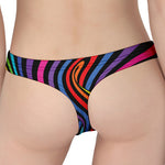 Rainbow Torus Psychedelic Print Women's Thong