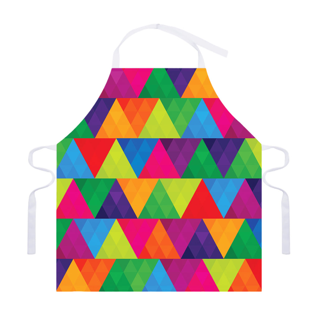 Rainbow Triangles Pattern Print Adjustable Apron