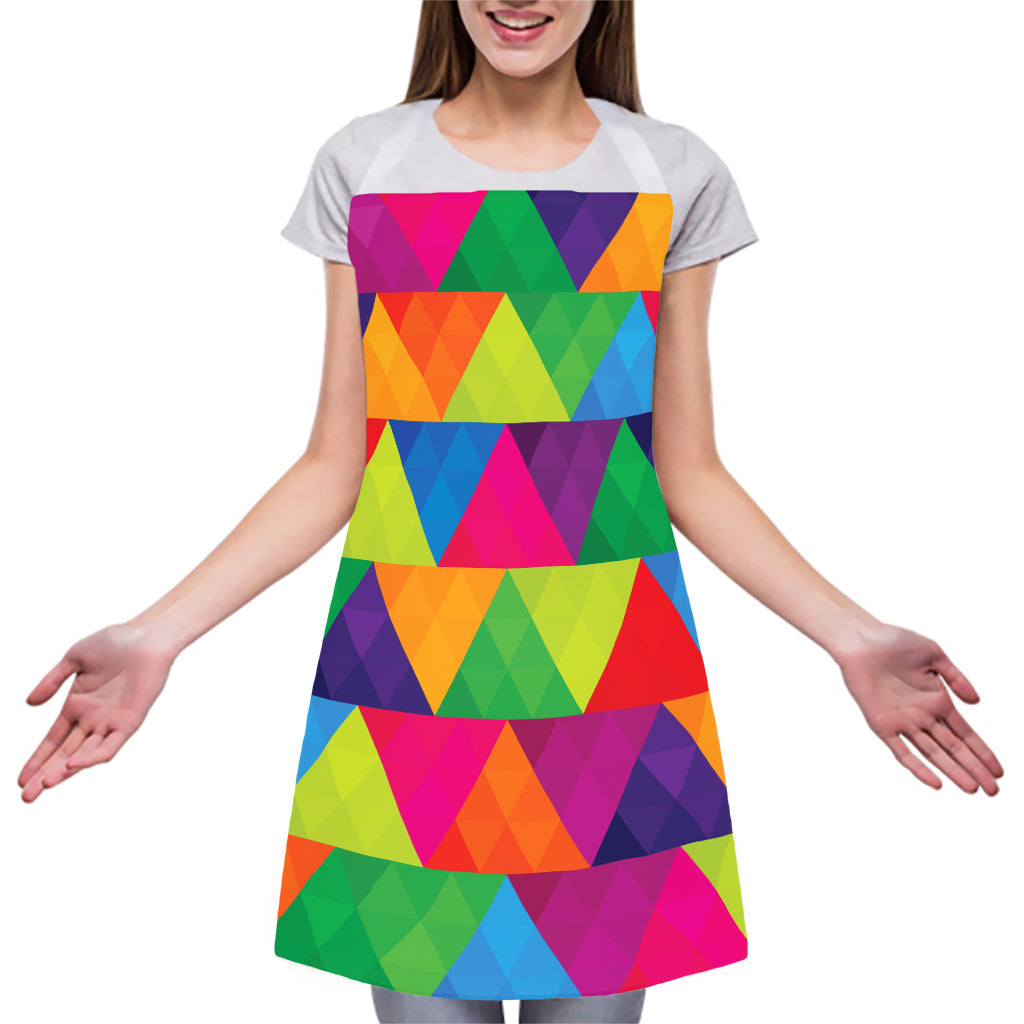 Rainbow Triangles Pattern Print Adjustable Apron