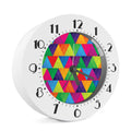 Rainbow Triangles Pattern Print Alarm Clock