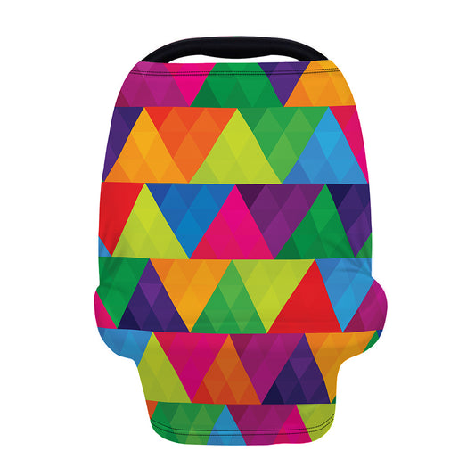 Rainbow Triangles Pattern Print Baby Seat Cover