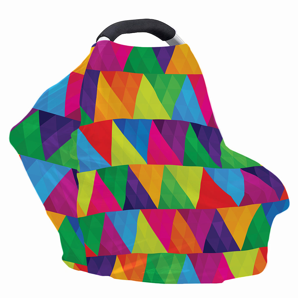Rainbow Triangles Pattern Print Baby Seat Cover