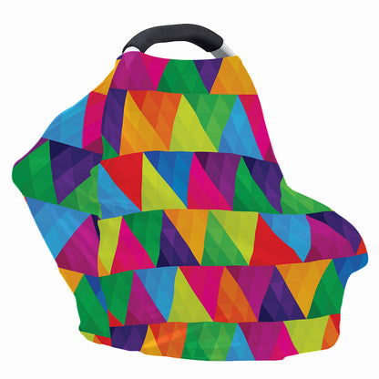 Rainbow Triangles Pattern Print Baby Seat Cover