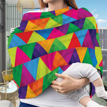 Rainbow Triangles Pattern Print Baby Seat Cover
