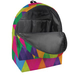 Rainbow Triangles Pattern Print Backpack