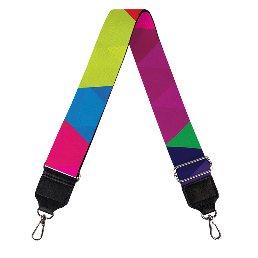 Rainbow Triangles Pattern Print Bag Strap