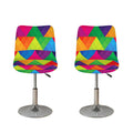 Rainbow Triangles Pattern Print Bar Stool Covers