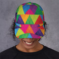 Rainbow Triangles Pattern Print Baseball Cap