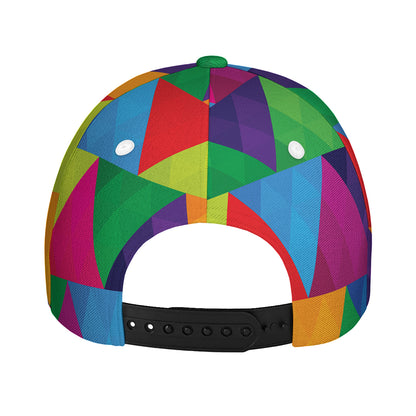 Rainbow Triangles Pattern Print Baseball Cap