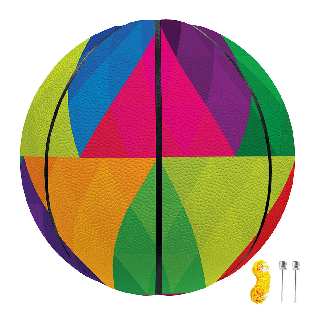 Rainbow Triangles Pattern Print Basketball