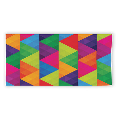 Rainbow Triangles Pattern Print Beach Towel