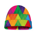 Rainbow Triangles Pattern Print Beanie