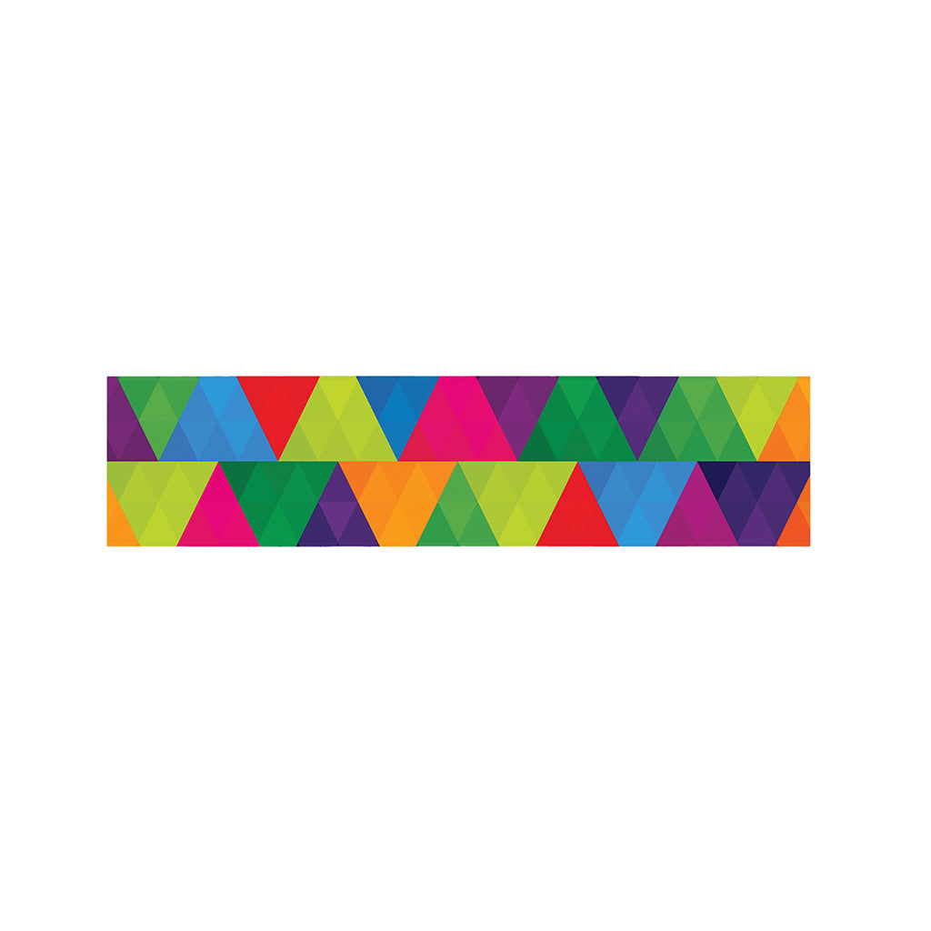 Rainbow Triangles Pattern Print Bed Runner