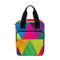 Rainbow Triangles Pattern Print Bible Tote Bag
