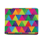 Rainbow Triangles Pattern Print Bifold Wallet