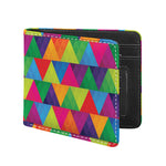 Rainbow Triangles Pattern Print Bifold Wallet