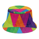 Rainbow Triangles Pattern Print Bucket Hat