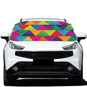 Rainbow Triangles Pattern Print Car Windshield Snow Cover