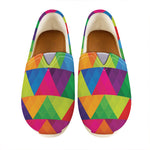 Rainbow Triangles Pattern Print Casual Shoes