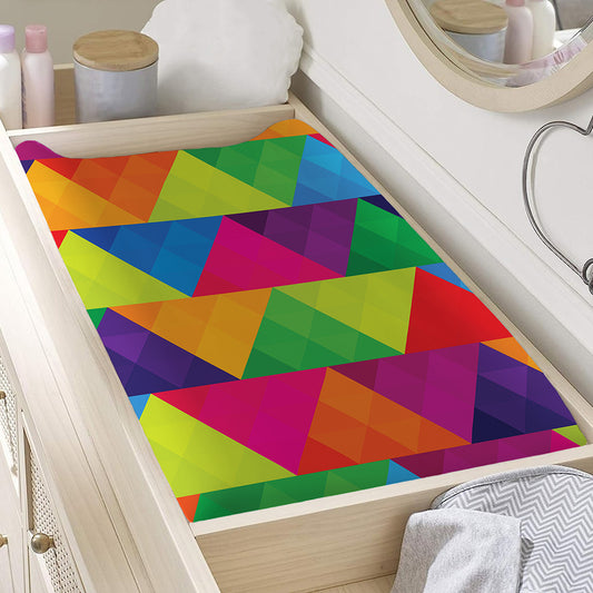 Rainbow Triangles Pattern Print Changing Pad Cover