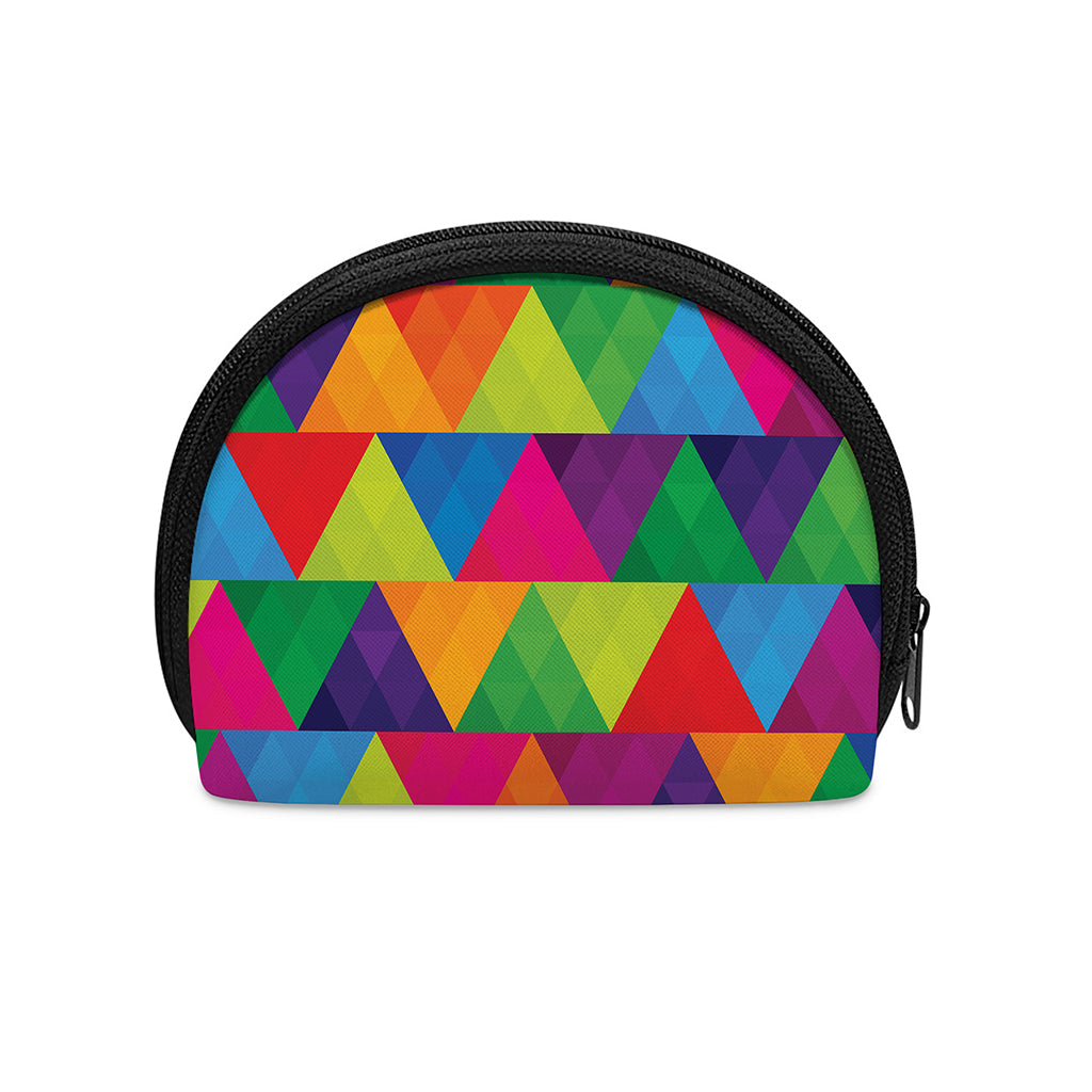 Rainbow Triangles Pattern Print Coin Purse