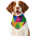 Rainbow Triangles Pattern Print Dog Bandana