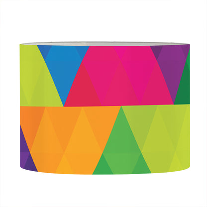 Rainbow Triangles Pattern Print Drum Lamp Shade