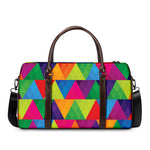 Rainbow Triangles Pattern Print Duffle Bag