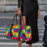 Rainbow Triangles Pattern Print Duffle Bag