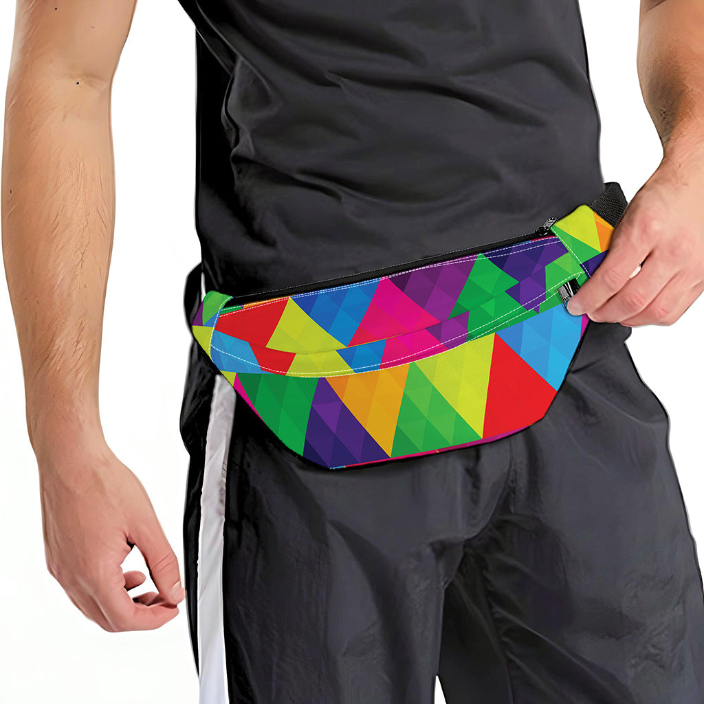 Rainbow Triangles Pattern Print Fanny Pack