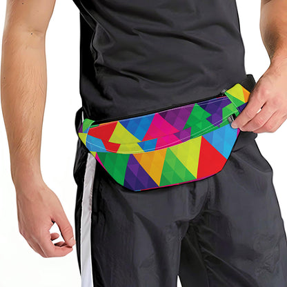 Rainbow Triangles Pattern Print Fanny Pack