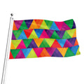 Rainbow Triangles Pattern Print Flag