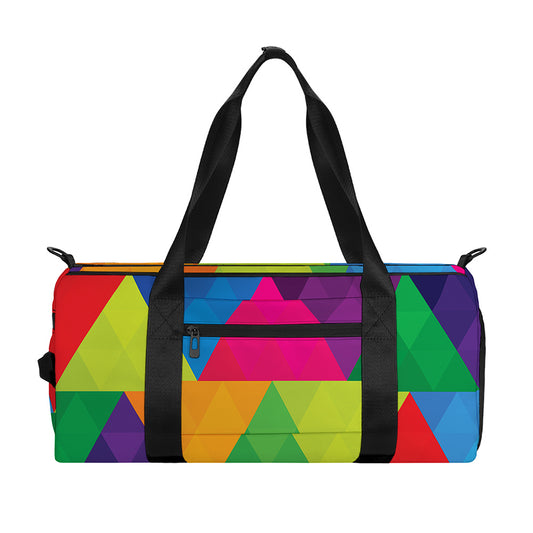 Rainbow Triangles Pattern Print Gym Bag